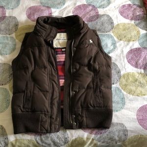 Abercrombie brown goose down vest